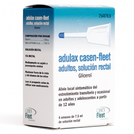 ADULAX 7,5  G SOLUCIÓN RECTAL , 4 ENEMAS DE 7,5 ML