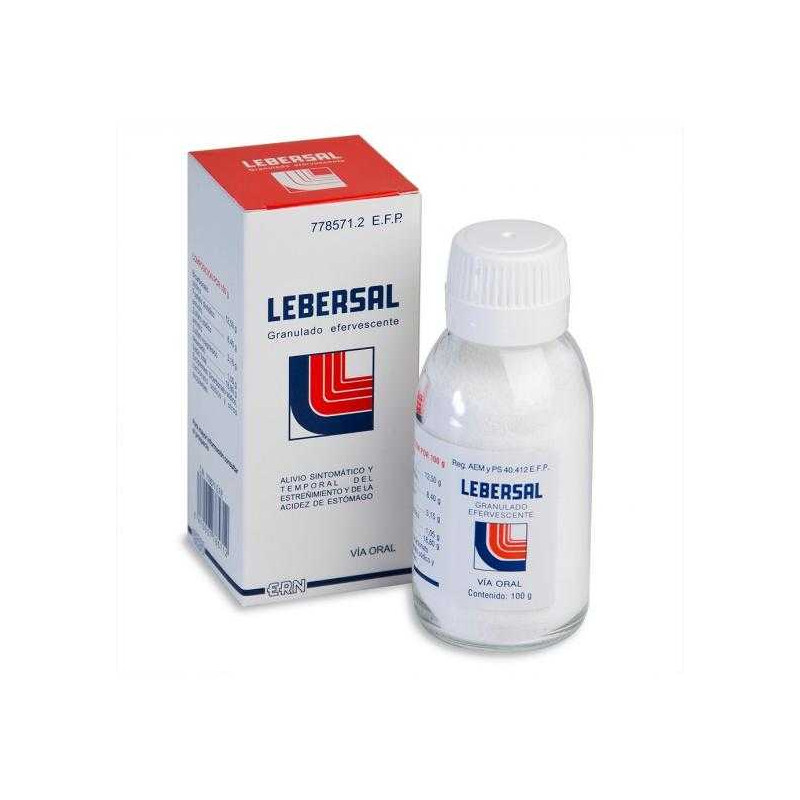 LEBERSAL GRANULADO EFERVESCENTE SABOR LIMON, 1 FRASCO DE 100 G