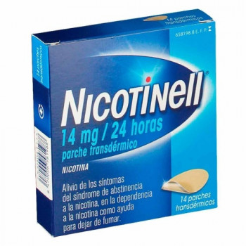 NICOTINELL 14 MG/24 HORAS PARCHE TRANSDERMICO , 14 PARCHES