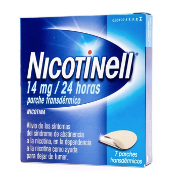 NICOTINELL 14 MG/24 HORAS PARCHE TRANSDERMICO , 7 PARCHES