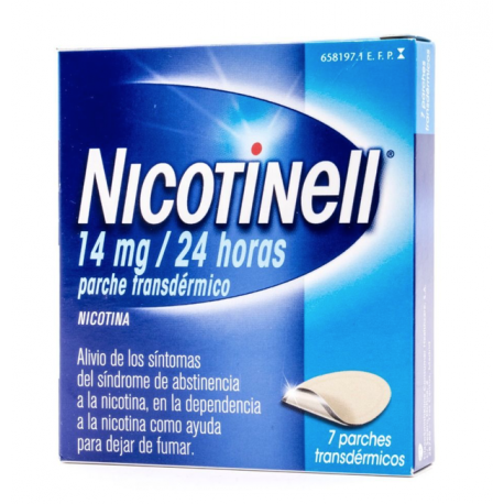 NICOTINELL 14 MG/24 HORAS PARCHE TRANSDERMICO , 7 PARCHES