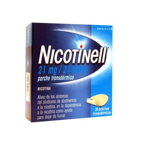 NICOTINELL 21 MG/24 HORAS PARCHE TRANSDERMICO , 28 PARCHES