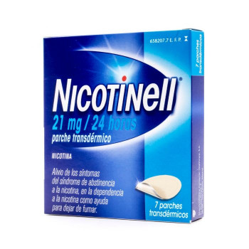 NICOTINELL 21 MG/24 HORAS PARCHE TRANSDERMICO , 7 PARCHES