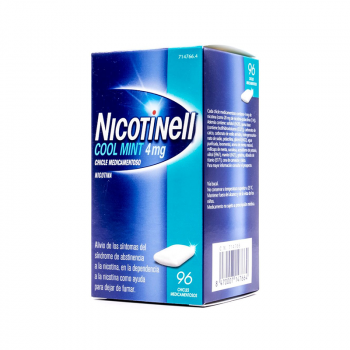 NICOTINELL COOL MINT 4 MG CHICLE MEDICAMENTOSO , 96 CHICLES