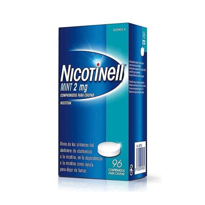 NICOTINELL MINT 2 MG COMPRIMIDOS PARA CHUPAR, 96 COMPRIMIDOS