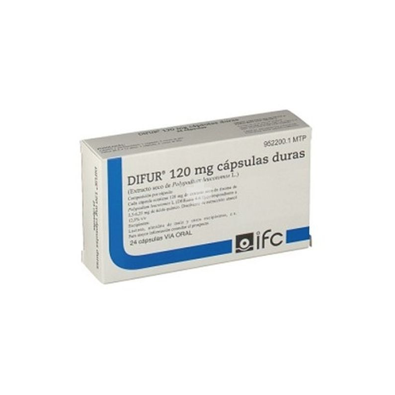 DIFUR 120 MG CAPSULAS DURAS , 24 CÁPSULAS
