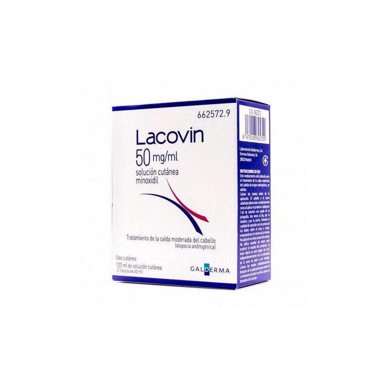 LACOVIN 50 MG/ML SOLUCIÓN CUTÁNEA , 2 FRASCOS DE 60 ML