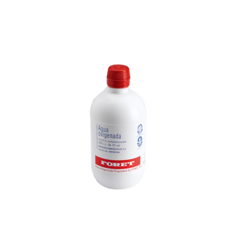 AGUA OXIGENADA FORET 3 %  SOLUCIÓN CUTÁNEA Y CONCENTRADO PARA SOLUCIÓN BUCAL  , 1 FRASCO DE 500 ML