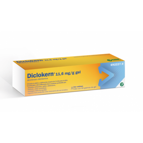 DICLOKERN 11,6 MG/G GEL , 1 TUBO DE 60 G