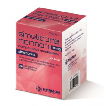 NORAFLAT 40 MG COMPRIMIDOS MASTICABLES, 30 COMPRIMIDOS