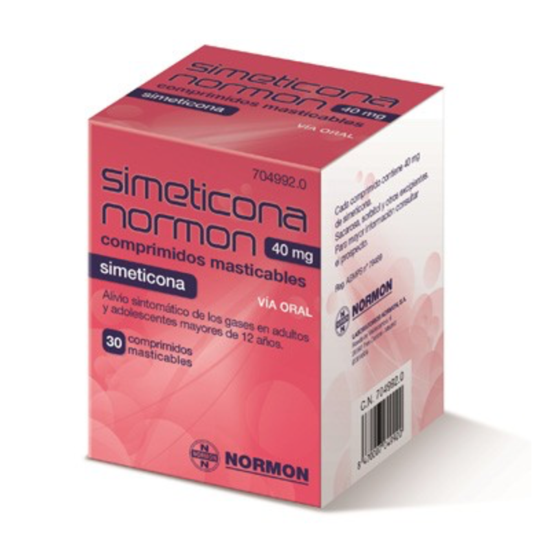 NORAFLAT 40 MG COMPRIMIDOS MASTICABLES, 30 COMPRIMIDOS