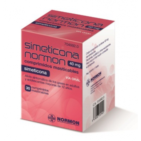 NORAFLAT 40 MG COMPRIMIDOS MASTICABLES, 30 COMPRIMIDOS