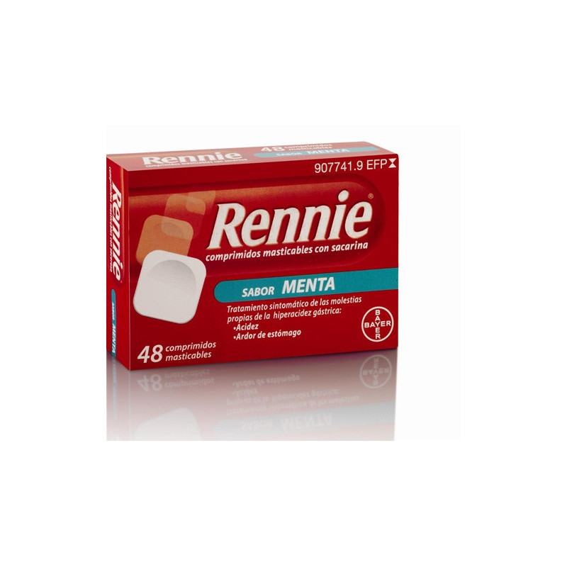 RENNIE  680 MG/80 MG COMPRIMIDOS MASTICABLES CON SACARINA , 48 COMPRIMIDOS
