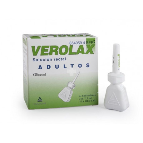 VEROLAX ADULTOS SOLUCION RECTAL , 6 ENEMAS DE 7,5 ML