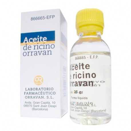 ACEITE RICINO ORRAVAN 1G/ML LIQUIDO ORAL, 1 FRASCO DE 25 ML