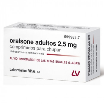 ORALSONE  ADULTOS 2,5 MG COMPRIMIDOS PARA CHUPAR, 12 COMPRIMIDOS