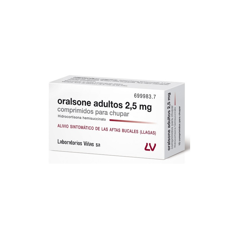 ORALSONE  ADULTOS 2,5 MG COMPRIMIDOS PARA CHUPAR, 12 COMPRIMIDOS