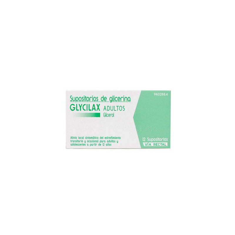 GLYCILAX ADULTOS SUPOSITORIOS , 12 SUPOSITORIOS