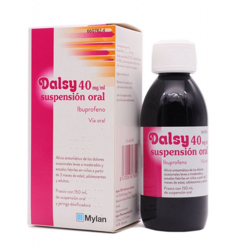 DALSY 40 MG/ML SUSPENSION ORAL , 1 FRASCO DE 150 ML