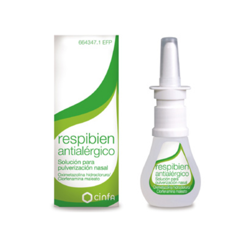 RESPIBIEN ANTIALERGICO SOLUCION PARA PULVERIZACION NASAL, 1 ENVASE PULVERIZADOR DE 15 ML