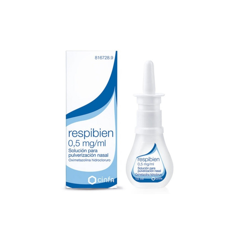 RESPIBIEN 0,5 MG/ML SOLUCIÓN PARA PULVERIZACIÓN NASAL , 1 ENVASE PULVERIZADOR DE 15 ML