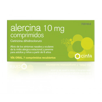 ALERCINA 10 MG COMPRIMIDOS , 7 COMPRIMIDOS