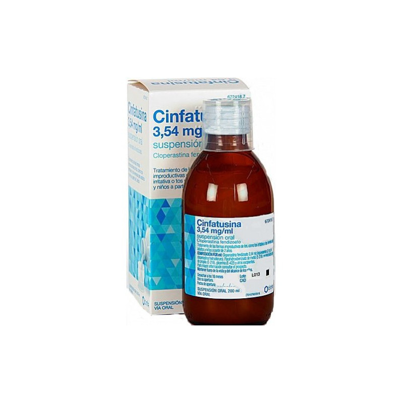 CINFATUSINA 3,54 MG/ML SUSPENSIÓN ORAL, 1 FRASCO DE 200 ML (VIDRIO)