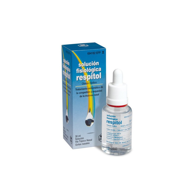 SOLUCION FISIOLOGICA RESPITOL 8,5 MG/ML GOTAS NASALES , 1 FRASCO DE 30 ML