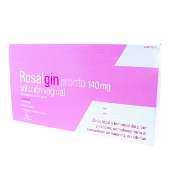 ROSALGIN PRONTO 140 MG SOLUCIÓN VAGINAL, 5 ENVASES UNIDOSIS DE 140 ML