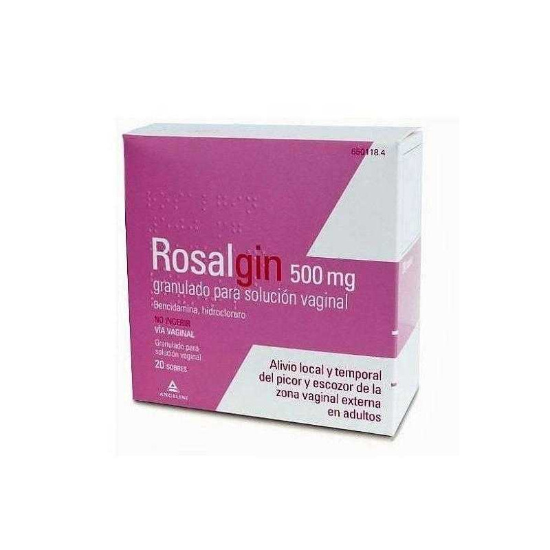 ROSALGIN 500 MG GRANULADO PARA SOLUCION VAGINAL, 20 SOBRES