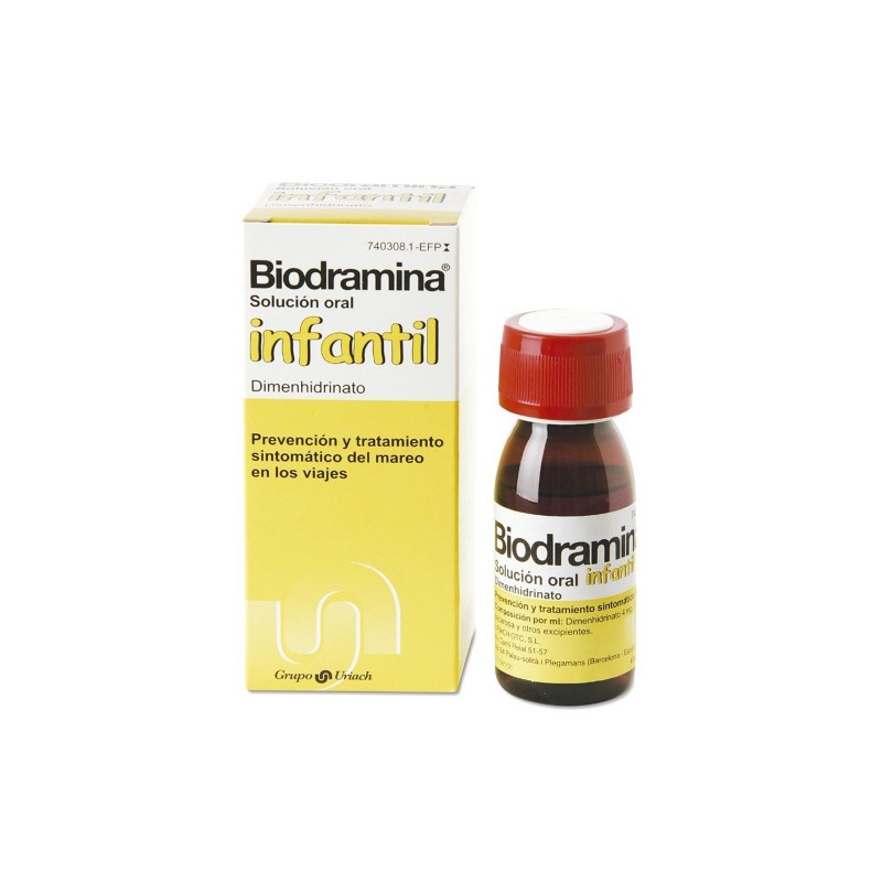BIODRAMINA  INFANTIL 4 MG/ML SOLUCION ORAL , 1 FRASCO DE 60 ML