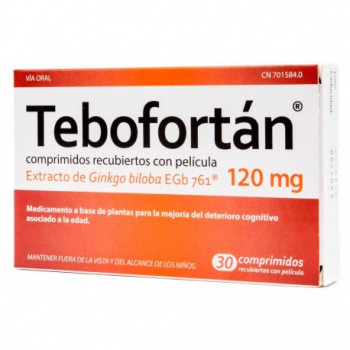 TEBOFORTAN 120 MG COMPRIMIDOS RECUBIERTOS CON PELICULA , 30 COMPRIMIDOS