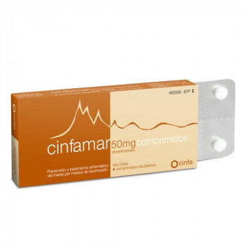 CINFAMAR 50 MG COMPRIMIDOS RECUBIERTOS , 4 COMPRIMIDOS
