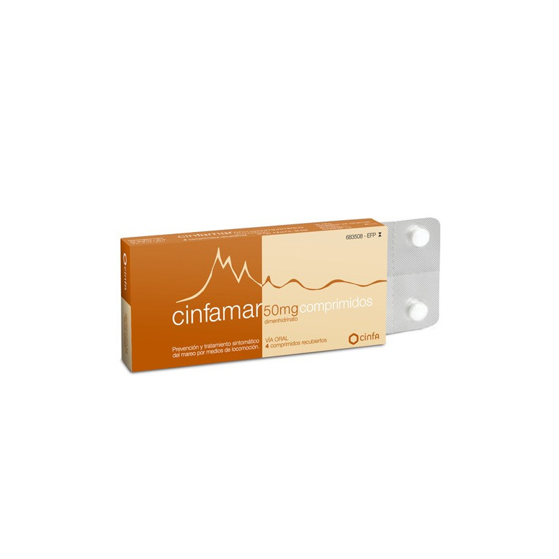 CINFAMAR 50 MG COMPRIMIDOS RECUBIERTOS , 4 COMPRIMIDOS