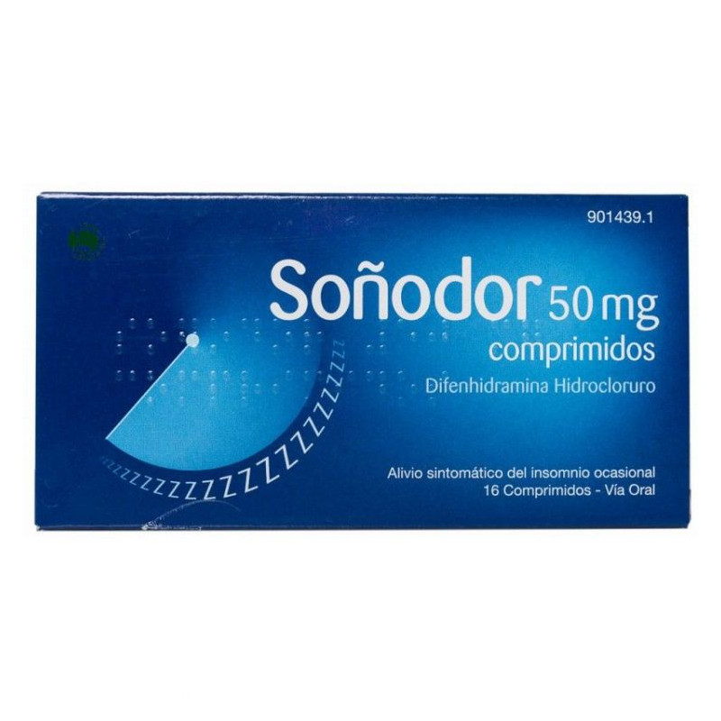 SOÑODOR DIFENHIDRAMINA 50 MG COMPRIMIDOS , 16 COMPRIMIDOS