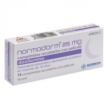 NORMODORM 25 MG COMPRIMIDOS RECUBIERTOS CON PELICULA , 14 COMPRIMIDOS