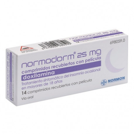 NORMODORM 25 MG COMPRIMIDOS RECUBIERTOS CON PELICULA , 14 COMPRIMIDOS