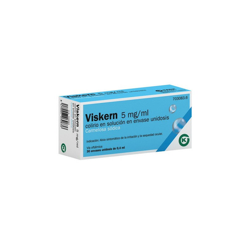 VISKERN 5 MG/ML COLIRIO EN SOLUCION EN ENVASE UNIDOSIS , 30 ENVASES UNIDOSIS DE 0,4 ML