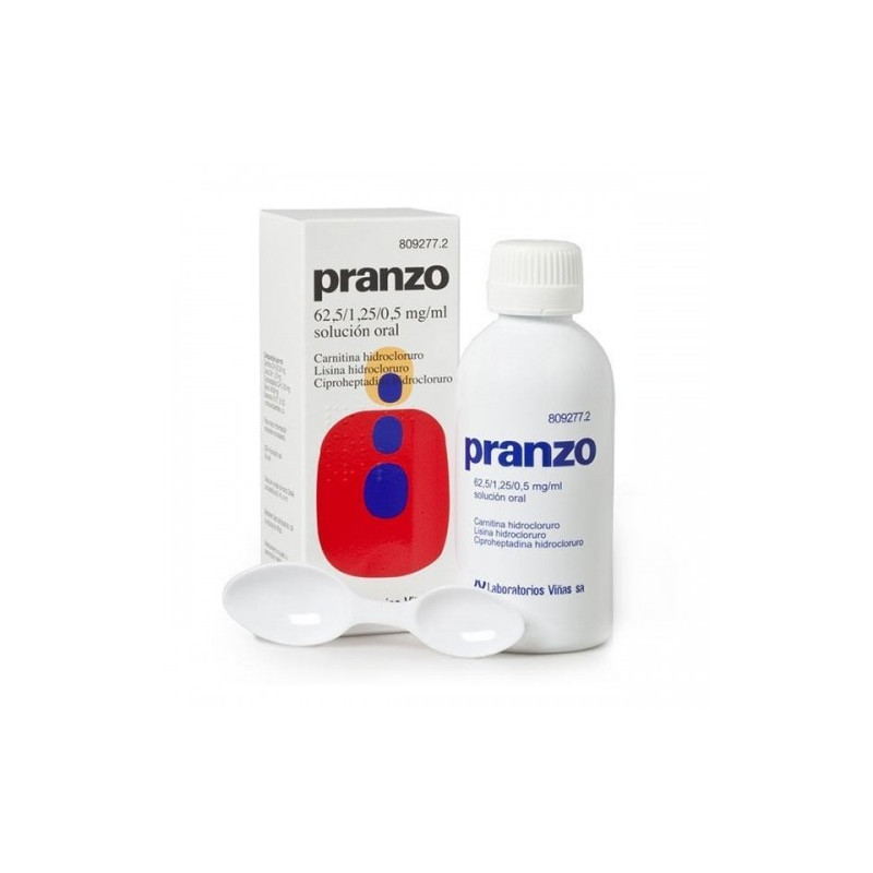 PRANZO 62,5 / 1,25 / 0,5 MG/ML SOLUCION ORAL, 1 FRASCO DE 200 ML