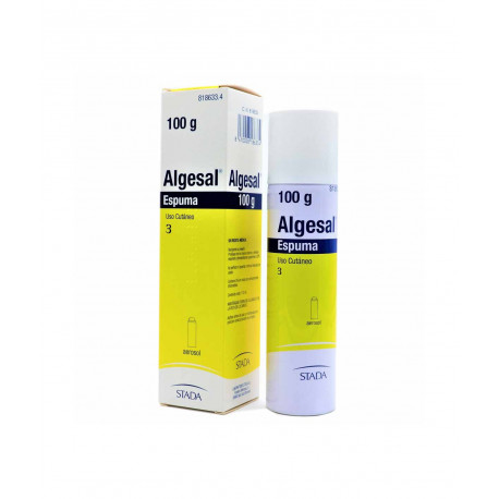 ALGESAL 10 MG/G + 100 MG/G ESPUMA CUTANEA, 1 ENVASE A PRESIÓN DE 100 G