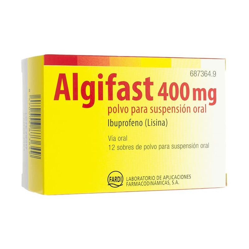ALGIFAST 400 MG POLVO PARA SUSPENSION ORAL, 12 SOBRES