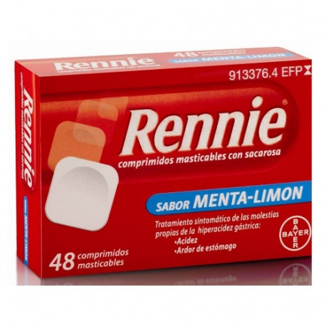 RENNIE 680 MG/80 MG COMPRIMIDOS MASTICABLES CON SACAROSA , 48 COMPRIMIDOS