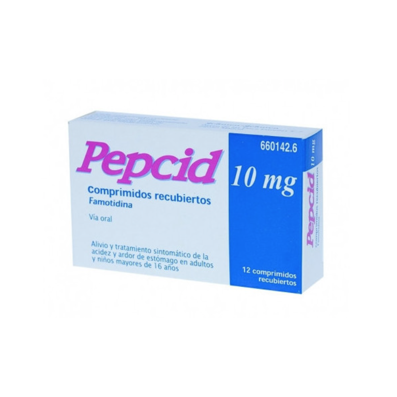 PEPCID 10 MG COMPRIMIDOS RECUBIERTOS , 12 COMPRIMIDOS