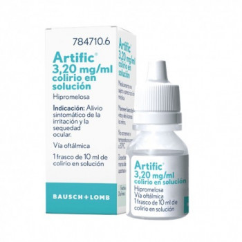 ARTIFIC 3,20 MG/ML COLIRIO EN SOLUCION , 1 FRASCO DE 10 ML