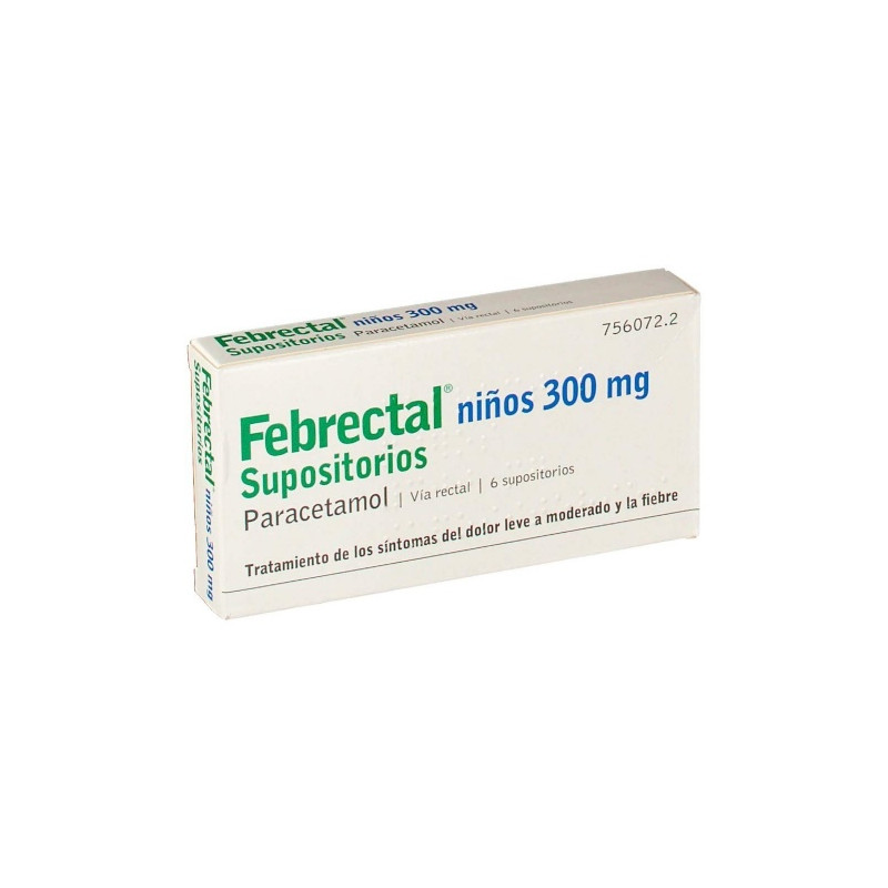 FEBRECTAL NIÑOS 300 MG SUPOSITORIOS , 6 SUPOSITORIOS