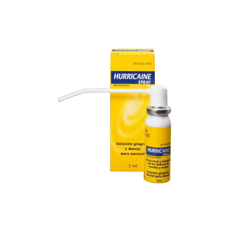 HURRICAINE SPRAY 200 MG/ML SOLUCION PARA PULVERIZACION BUCAL, 1 FRASCO DE 5 ML