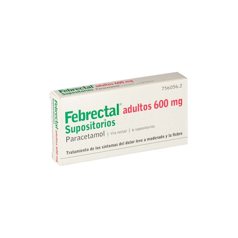 FEBRECTAL ADULTOS 600 MG SUPOSITORIOS , 6 SUPOSITORIOS