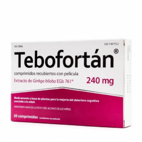 TEBOFORTAN 240 MG COMPRIMIDOS RECUBIERTOS CON PELICULA, 30 COMPRIMIDOS