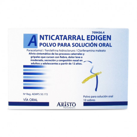 ANTICATARRAL EDIGEN POLVO PARA SOLUCION ORAL , 10 SOBRES