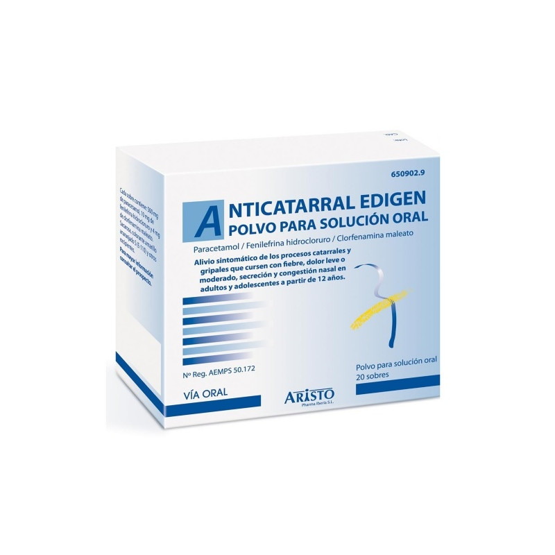 ANTICATARRAL EDIGEN POLVO PARA SOLUCION ORAL , 20 SOBRES